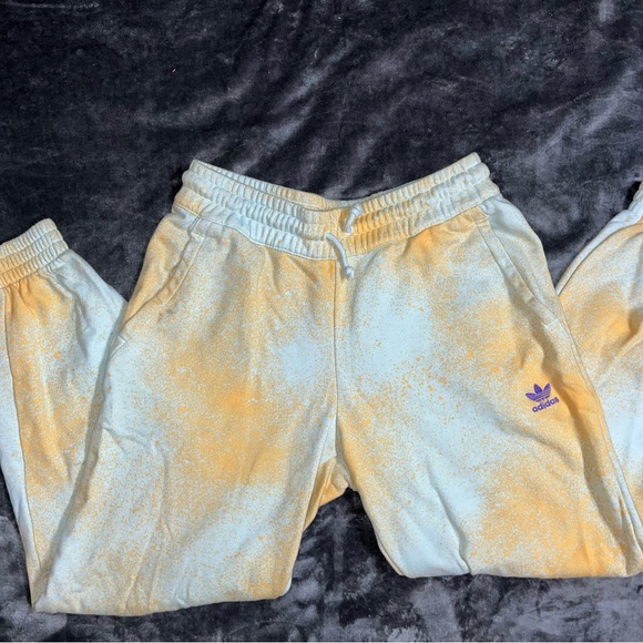 adidas Pants - Adidas Orange and White Joggers